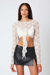 Rosette Lace Crop Top