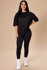 Weekend Vibes Legging Set - Black