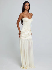 Vyorix ROWNA MAXI DRESS IVORY
