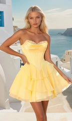 Strapless Short Homecoming Dress