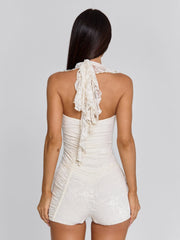 Vyorix AVILA PLAYSUIT IVORY