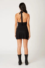 Mesh Halter Mini Dress