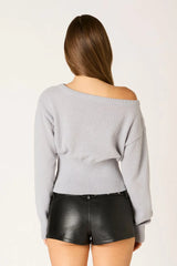 Off-Shoulder Sweater Top