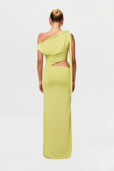 Smooth Off-Shoulder Asymmetric Dress