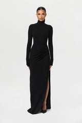 Butter Contour High Slit Maxi Dress