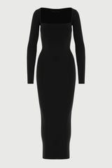 NW Square Neck Sculpt Maxi Dress