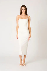 Corset Mesh Midi Dress
