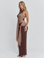 Vyorix NERINA MAXI SKIRT CHOCOLATE