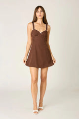 Dotted A-line Mini Dress