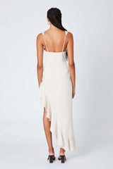 Satin High-low Midi Dress