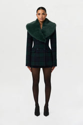 Suiting Plaid Mini Skirt