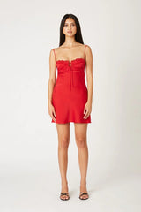 Satin Bustier Mini Dress