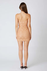 Lace Strapless Mini Dress