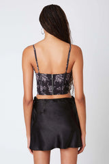 Satin Floral Corset