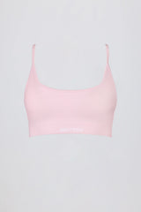 Super Sculpt Seamless Backless Sports Bra in Powder Pink