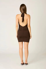 Jersey Halter Mini Dress