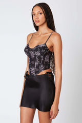 Satin Floral Corset