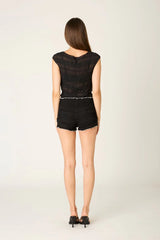 Ruffle Tie Smocked Shorts