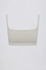 Square-Neck Bralette in Light Grey
