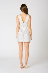 Satin Bias Polka Dot Mini Dress