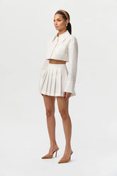 Shirting Pleated Mini Skirt