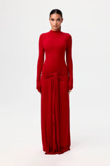 NW Sculpt Draped Tie Dress