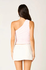 Asymmetrical Ruched Top