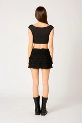Lace Tiered Mini Skort