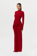 NW Sculpt Draped Tie Dress