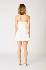 Cotton Smocked Mini Dress