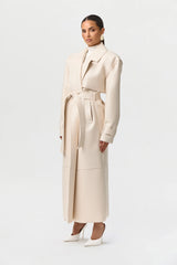 Vegan Leather Trench Coat