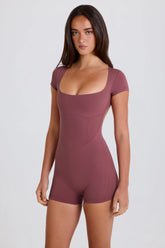 Open-Back Unitard in Acai