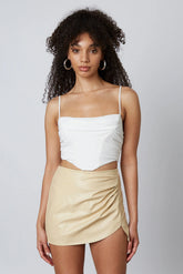 Vegan Leather Mini Skort