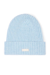Ribbed Knit Beanie Hat in Powder Blue