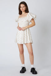 Floral Puff Sleeve Mini Dress