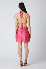 Pleated Cut Out Mini Dress