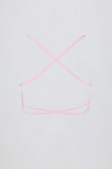 Super Sculpt Seamless Backless Sports Bra in Powder Pink