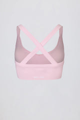 Super Sculpt Seamless Crossback Sports Bra in Powder Pink