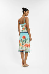 Midi Skirt | Mesh Baby Blue