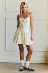 Jacquard Dropwaist Mini Dress
