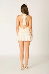 Striped Chiffon Mini Dress