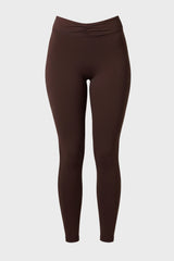 Soft Active Ruched Leggings in Espresso