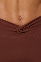 Full Length Leggings with Pockets in Brown