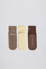 Pilates Sock Bundle in Mocha Multi