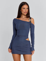 Vyorix AURELLE MINI DRESS STEEL GREY