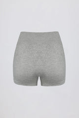 Super Sculpt Seamless Mini Shorts in Grey Marl