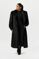 Faux Mink Long Coat