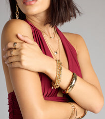 Stacked To Slay Chain-Link Bracelet