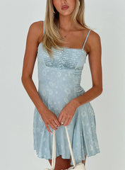 Bluebird Jacquard Mini Dress Blue