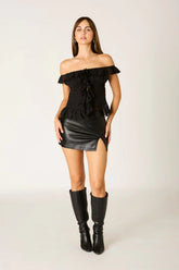 Chiffon Off The Shoulder Top